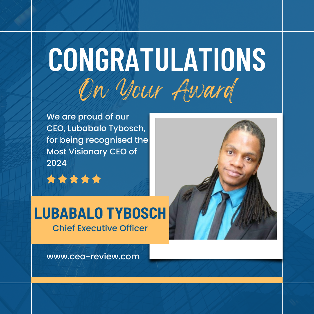 Trailblazing South African Techpreneur Lubabalo Tybosch Crowned 2024’s Most Visionary CEO by CEO Monthly